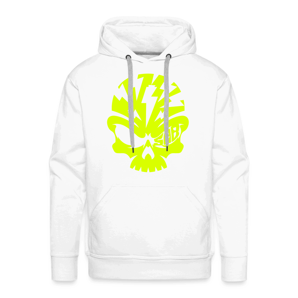 SPOD Männer Premium Hoodie weiß / S Neongelber Skullhead Premium Hoodie E-Bike-Community