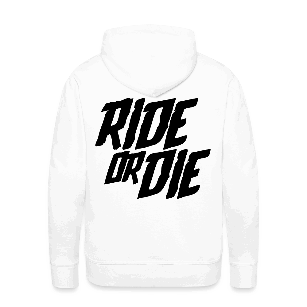 SPOD Männer Premium Hoodie weiß / S Ride or Die Blackline - Premium Hoodie E-Bike-Community