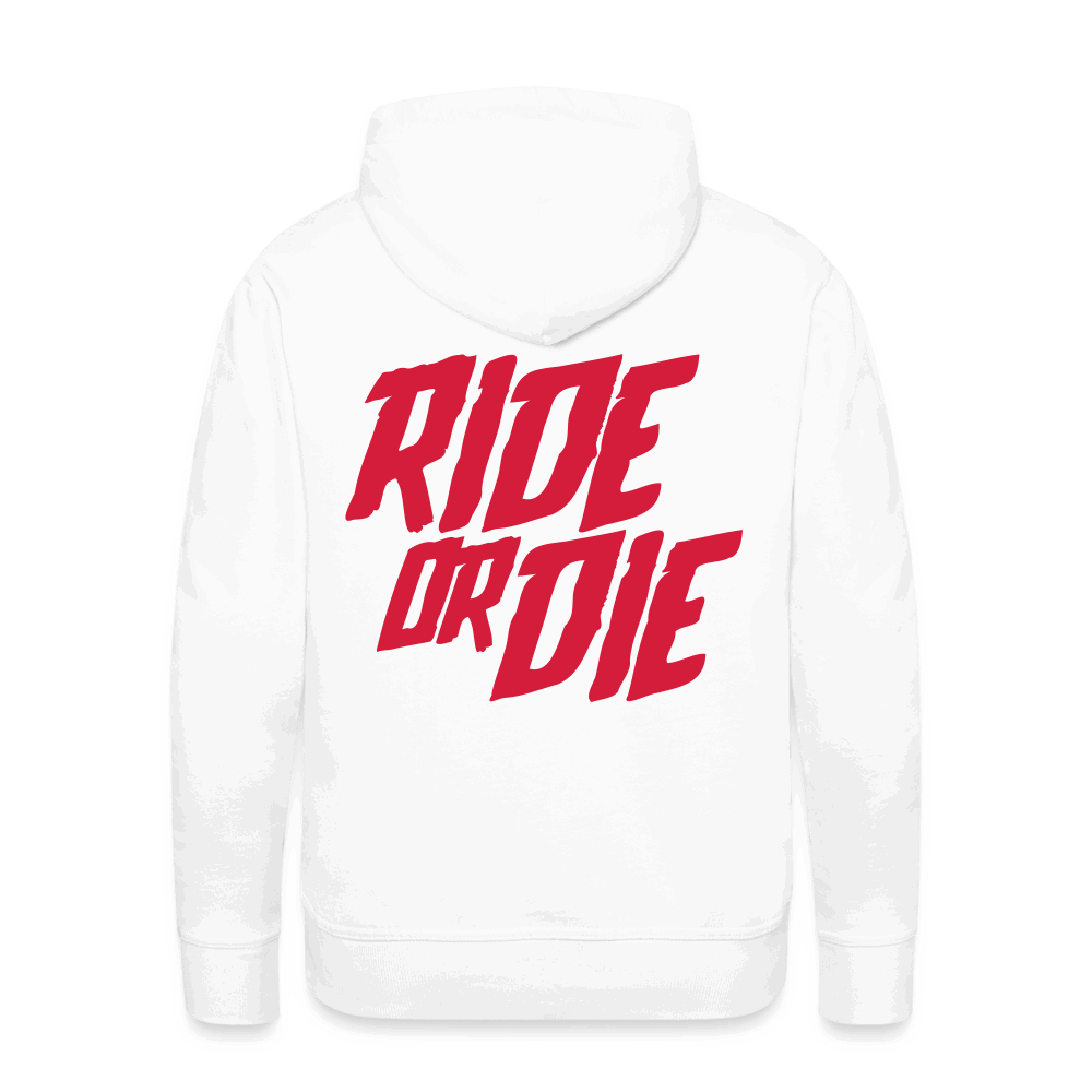 SPOD Männer Premium Hoodie weiß / S Ride or Die - Redline - Premium Hoodie E-Bike-Community