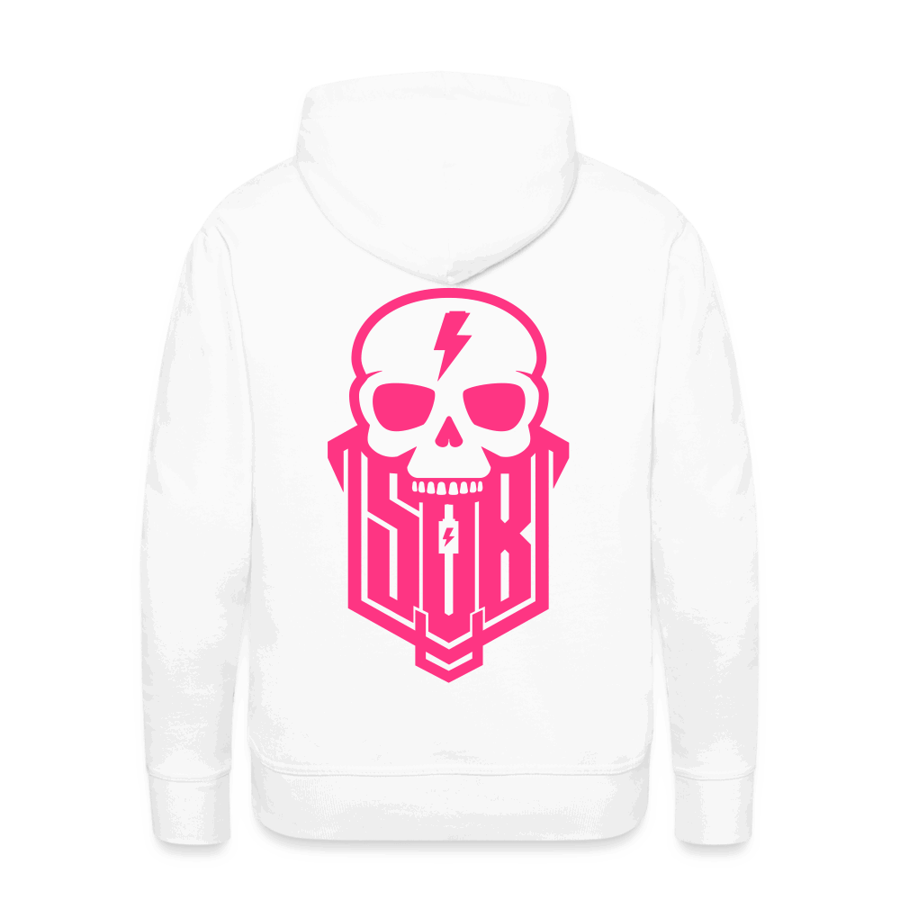 SPOD Männer Premium Hoodie weiß / S Skullgang - Neonpink - Premium Hoodie E-Bike-Community