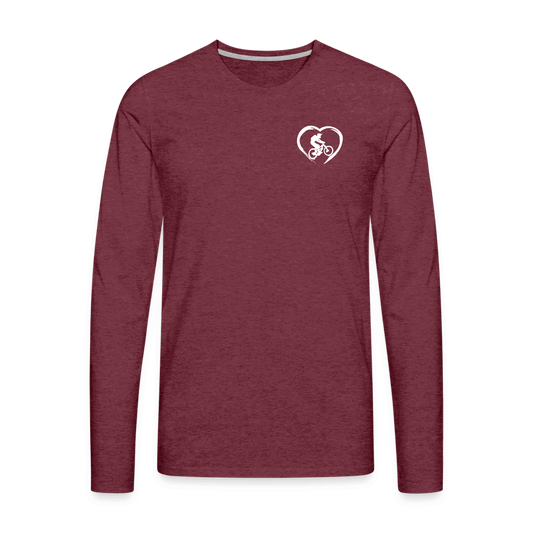 SPOD Männer Premium Langarmshirt Love 2 Ride / ❤️Männer Premium Langarmshirt E-Bike-Community