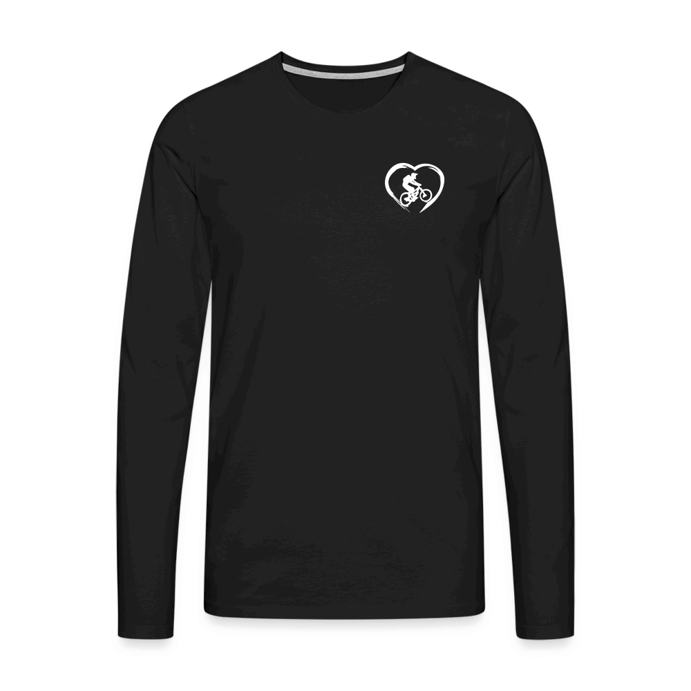 SPOD Männer Premium Langarmshirt Love 2 Ride / ❤️Männer Premium Langarmshirt E-Bike-Community