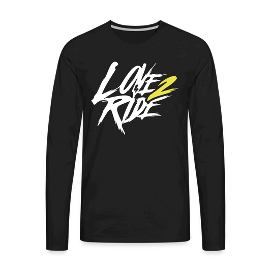 SPOD Männer Premium Langarmshirt S Love 2 Ride - Männer Premium Langarmshirt E-Bike-Community