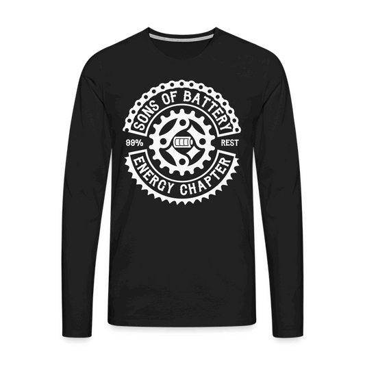 SPOD Männer Premium Langarmshirt Schwarz / S Original Logo - Männer Premium Langarmshirt E-Bike-Community