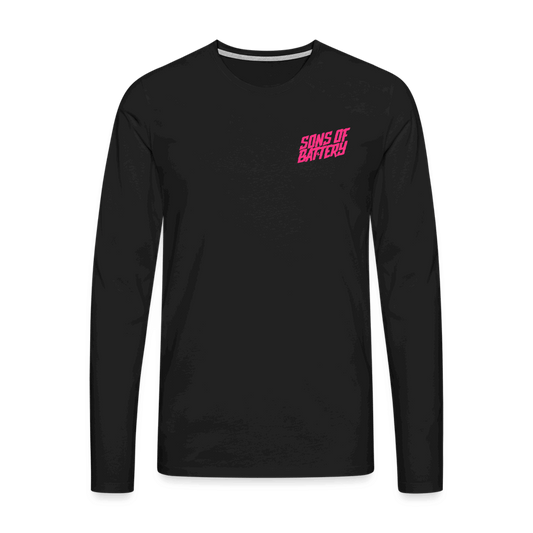 SPOD Männer Premium Langarmshirt Signature Pink - Männer Premium Langarmshirt E-Bike-Community