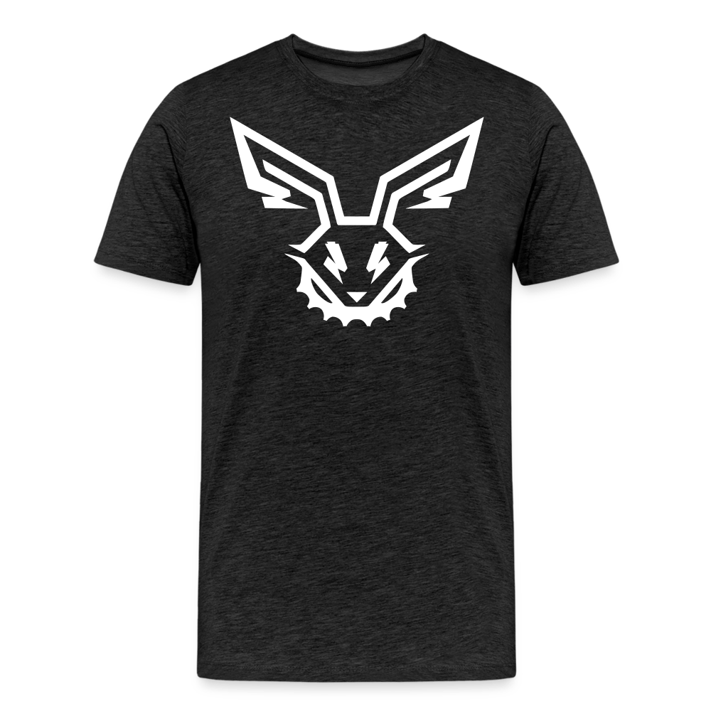 SPOD Männer Premium T-Shirt | Spreadshirt 812 Anthrazit / S Electro Bunny Weiß - Männer Premium T-Shirt E-Bike-Community