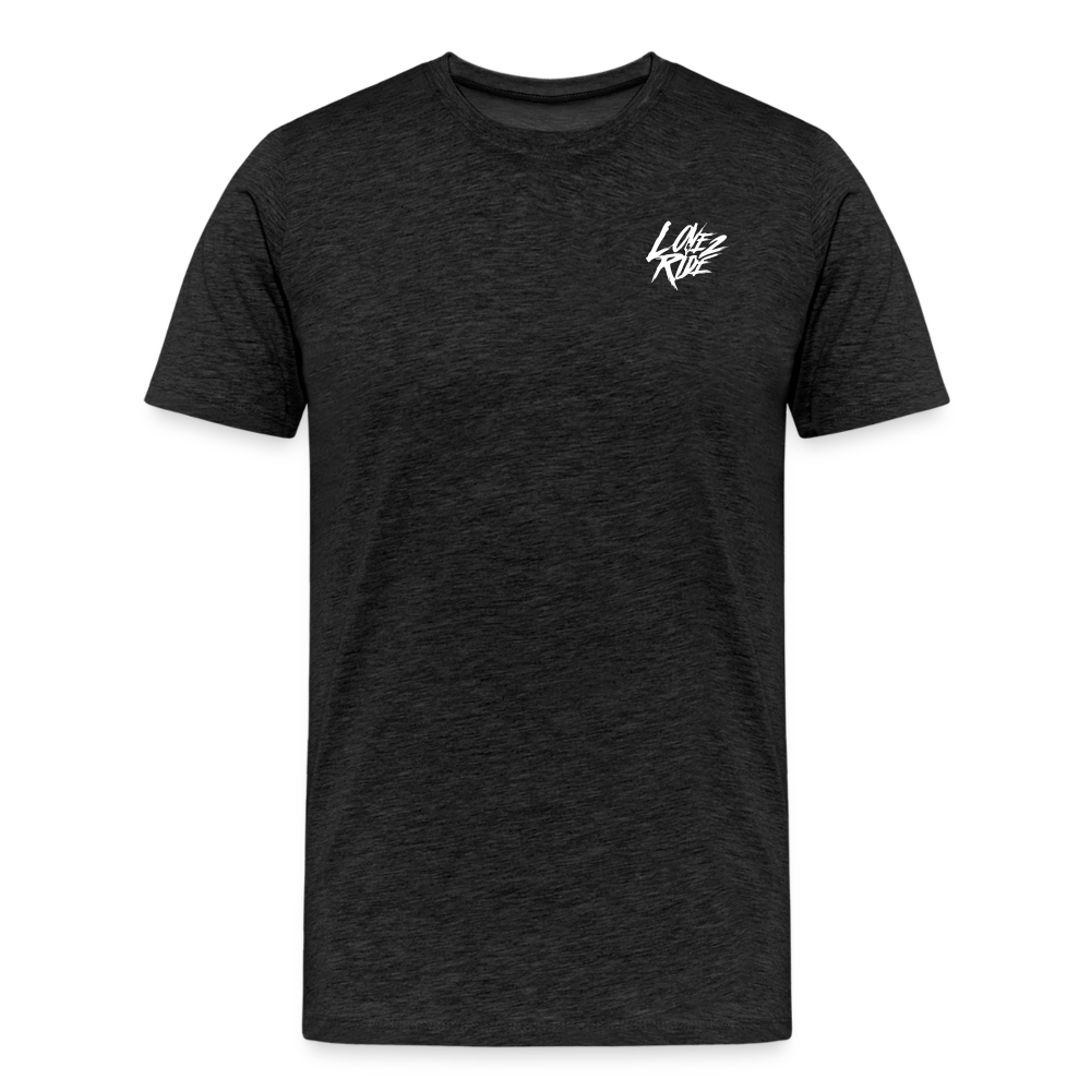 SPOD Männer Premium T-Shirt | Spreadshirt 812 Anthrazit / S LOVE 2 RIDE - Front / Backprint -Männer Premium T-Shirt E-Bike-Community