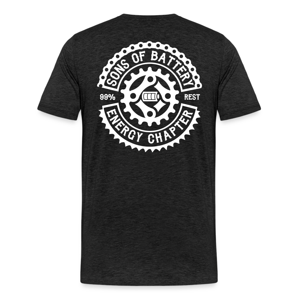 SPOD Männer Premium T-Shirt | Spreadshirt 812 Anthrazit / S OG Logo Backprint - Männer Premium T-Shirt E-Bike-Community