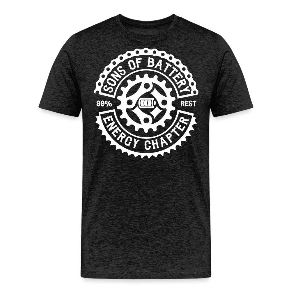 SPOD Männer Premium T-Shirt | Spreadshirt 812 Anthrazit / S Original - Sons of Battery Logo - (DTF) Männer Premium T-Shirt E-Bike-Community