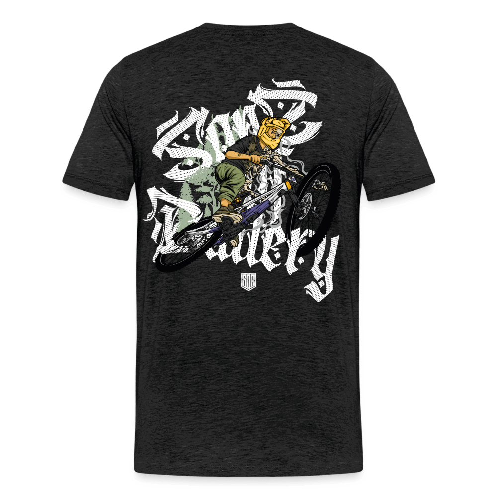 SPOD Männer Premium T-Shirt | Spreadshirt 812 Anthrazit / S Shred or Alive - Brush Premium Shirt E-Bike-Community