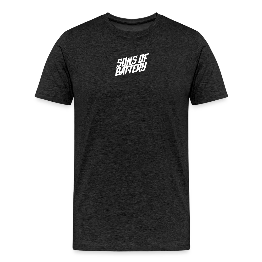 SPOD Männer Premium T-Shirt | Spreadshirt 812 Anthrazit / S Signature - White Flock - Männer Premium T-Shirt E-Bike-Community