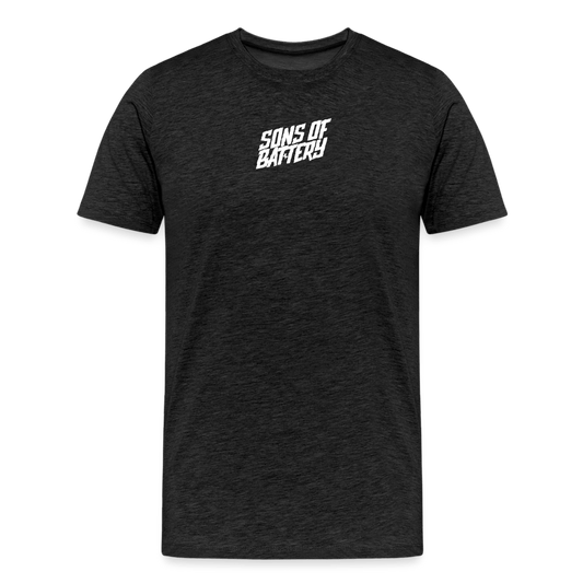 SPOD Männer Premium T-Shirt | Spreadshirt 812 Anthrazit / S Signature - White Flock - Männer Premium T-Shirt E-Bike-Community