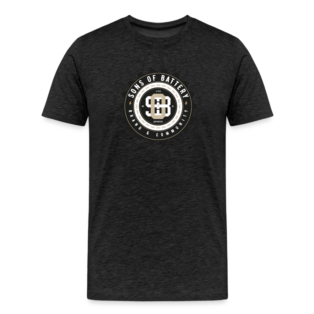 SPOD Männer Premium T-Shirt | Spreadshirt 812 Anthrazit / S Sons of Battery EMTB SUPPORT 21 - Men’s Premium T-Shirt E-Bike-Community