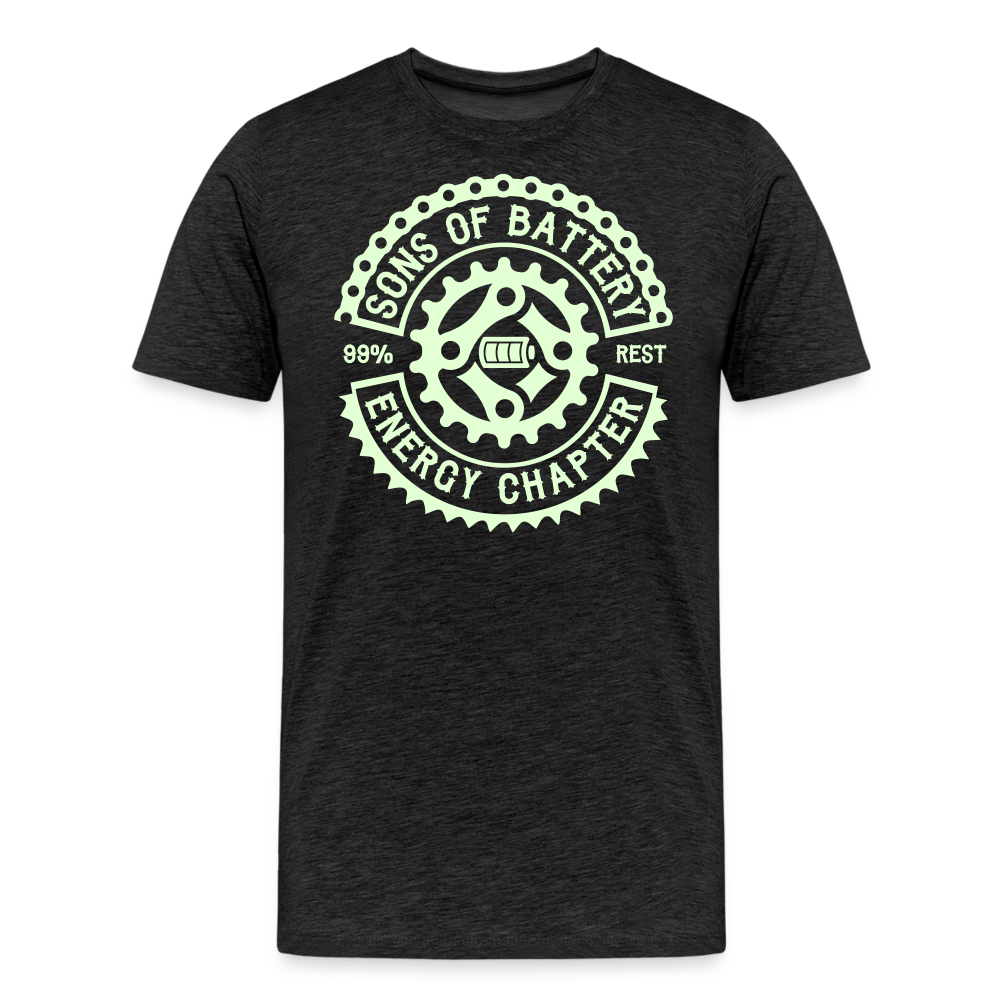 SPOD Männer Premium T-Shirt | Spreadshirt 812 Anthrazit / S Sons of Battery Rocker Classic - Glow in the Dark -Männer Premium T-Shirt E-Bike-Community