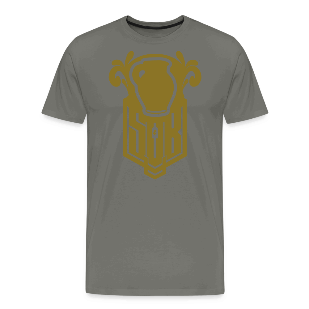 SPOD Männer Premium T-Shirt | Spreadshirt 812 Asphalt / S Bembel - Gold - Premium T-Shirt E-Bike-Community