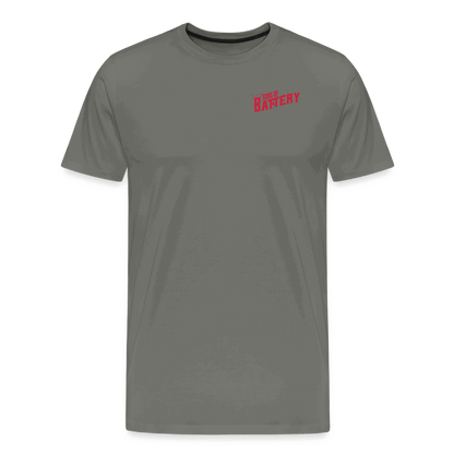 SPOD Männer Premium T-Shirt | Spreadshirt 812 Asphalt / S Oldschool - Männer Premium T-Shirt E-Bike-Community