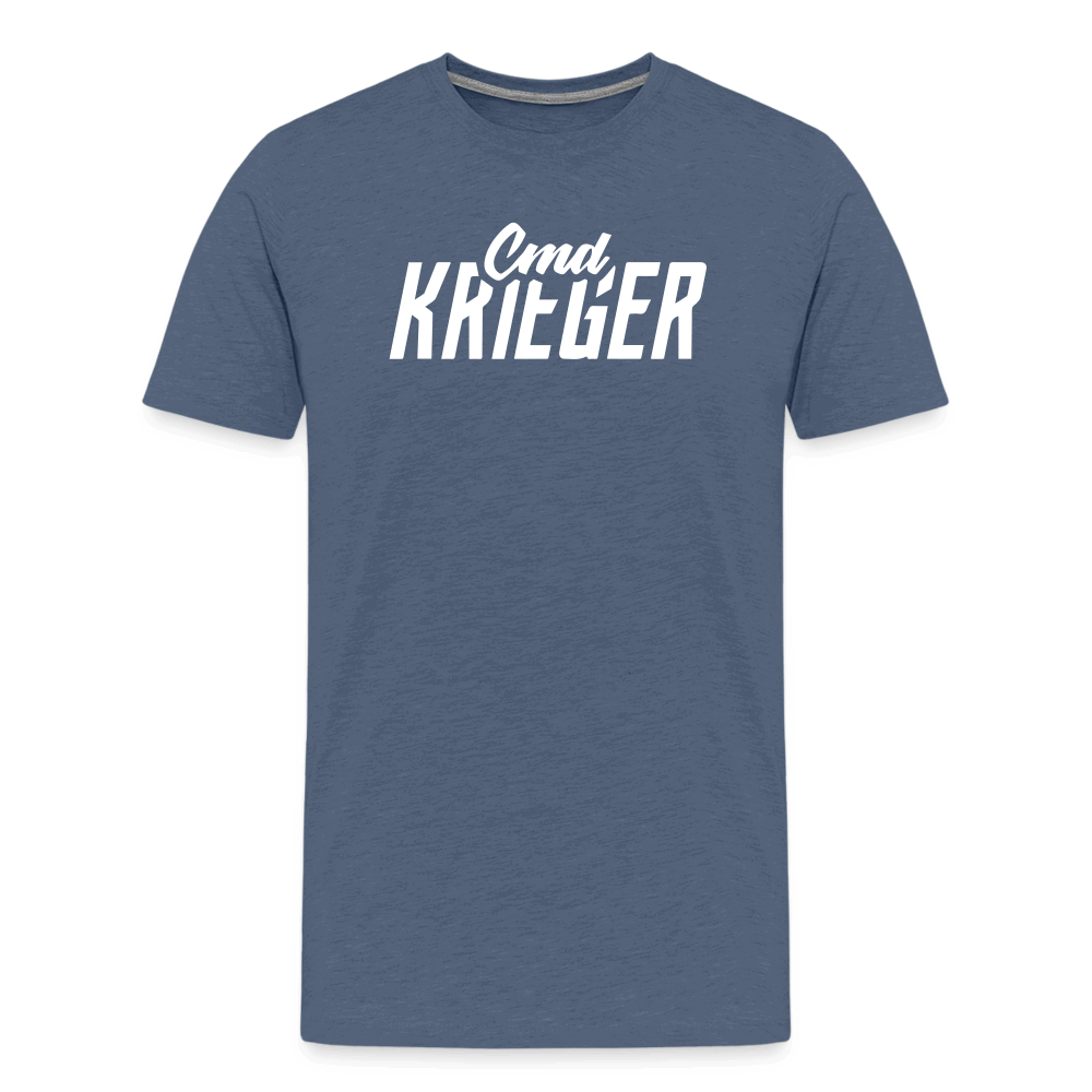 SPOD Männer Premium T-Shirt | Spreadshirt 812 Blau meliert / S Commander Krieger - Flex - Männer Premium T-Shirt E-Bike-Community