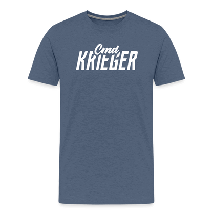 SPOD Männer Premium T-Shirt | Spreadshirt 812 Blau meliert / S Commander Krieger - Flex - Männer Premium T-Shirt E-Bike-Community