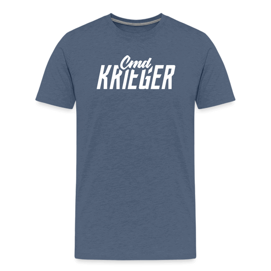 SPOD Männer Premium T-Shirt | Spreadshirt 812 Blau meliert / S Commander Krieger - Flex - Männer Premium T-Shirt E-Bike-Community