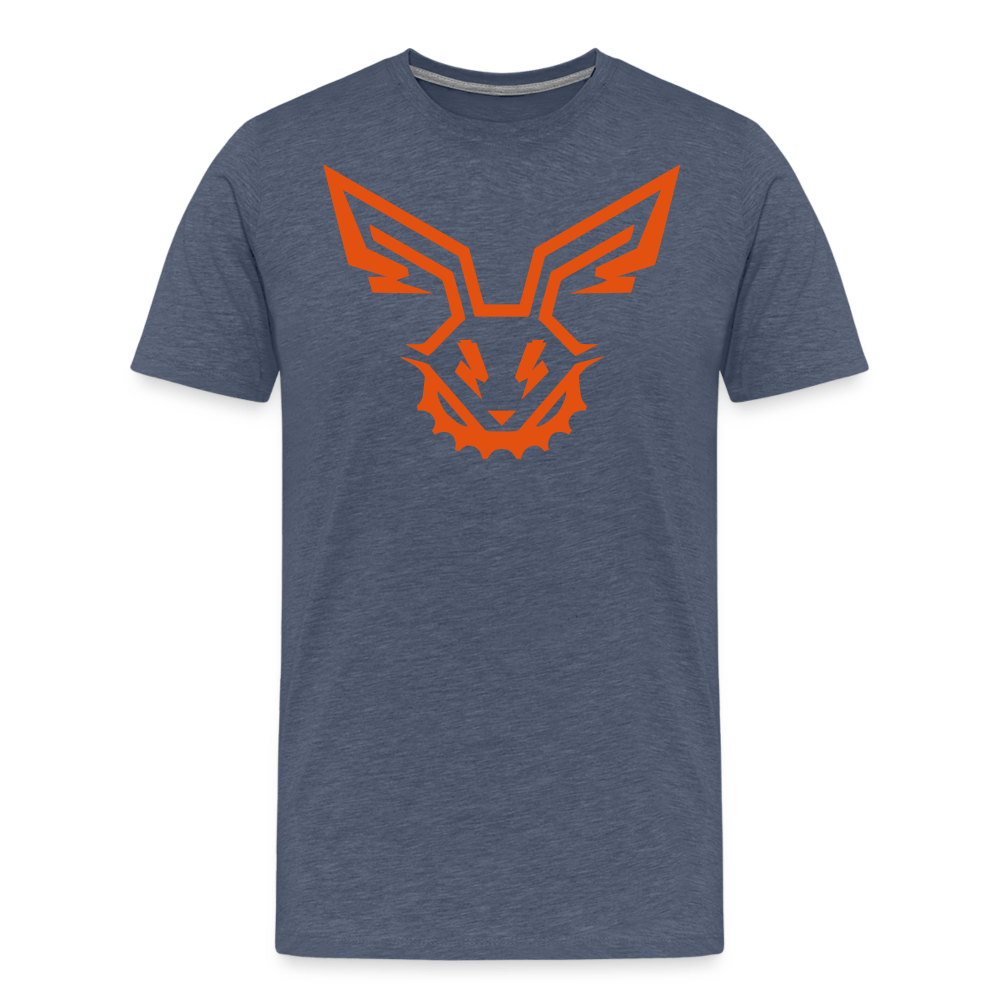 SPOD Männer Premium T-Shirt | Spreadshirt 812 Blau meliert / S Electro Bunny - Männer Premium T-Shirt E-Bike-Community