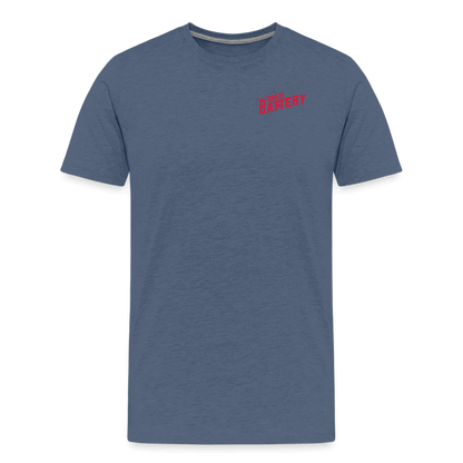 SPOD Männer Premium T-Shirt | Spreadshirt 812 Blau meliert / S Oldschool - Männer Premium T-Shirt E-Bike-Community