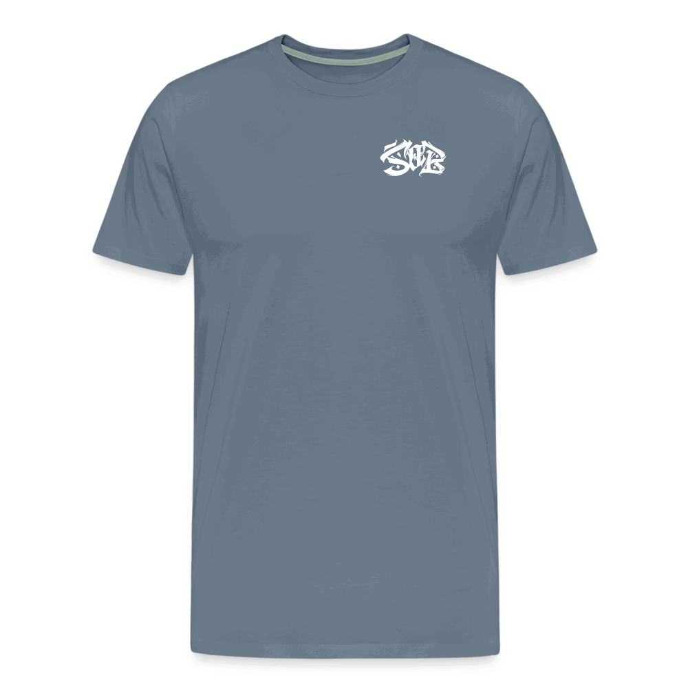 SPOD Männer Premium T-Shirt | Spreadshirt 812 Blaugrau / S Shred or Alive - Brush Premium Shirt E-Bike-Community