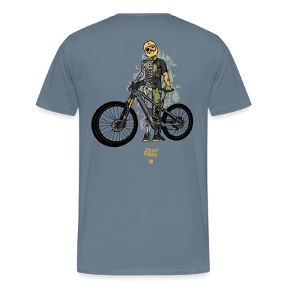 SPOD Männer Premium T-Shirt | Spreadshirt 812 Blaugrau / S Shred or Alive - Männer Premium T-Shirt E-Bike-Community