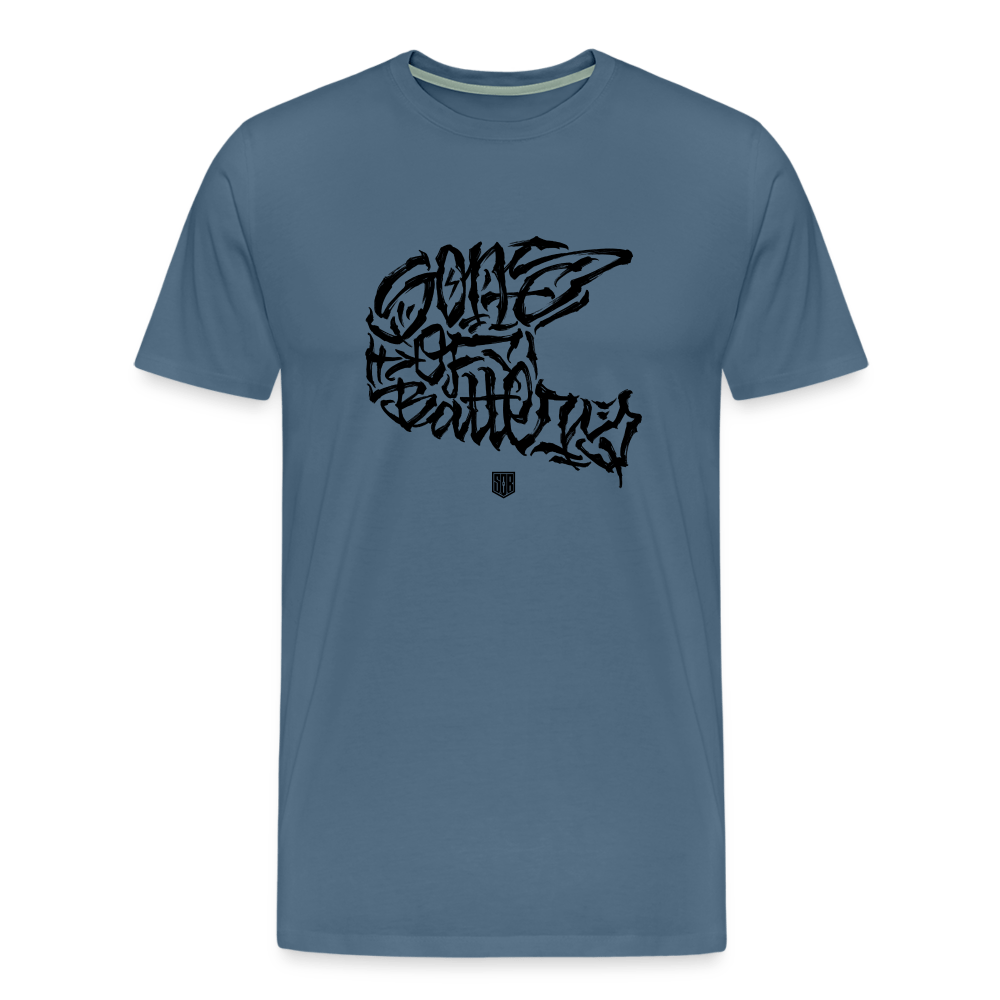 SPOD Männer Premium T-Shirt | Spreadshirt 812 Blaugrau / S Sons Spezial Edition TPOM Helm, Front - Black -  Männer Premium T-Shirt E-Bike-Community