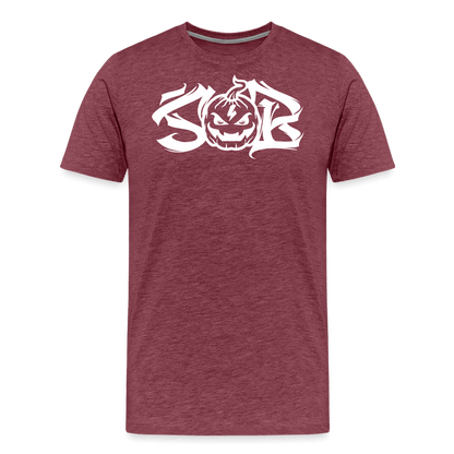 SPOD Männer Premium T-Shirt | Spreadshirt 812 Bordeauxrot meliert / S Halloween 23 - Männer Premium T-Shirt E-Bike-Community