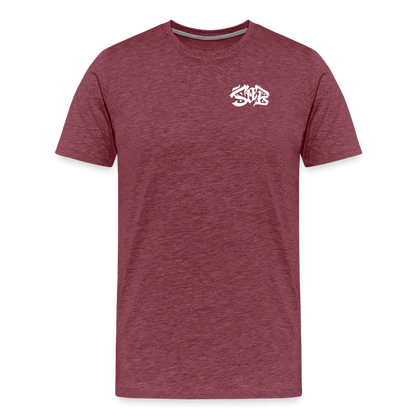 SPOD Männer Premium T-Shirt | Spreadshirt 812 Bordeauxrot meliert / S Shred or Alive - Brush Premium Shirt E-Bike-Community