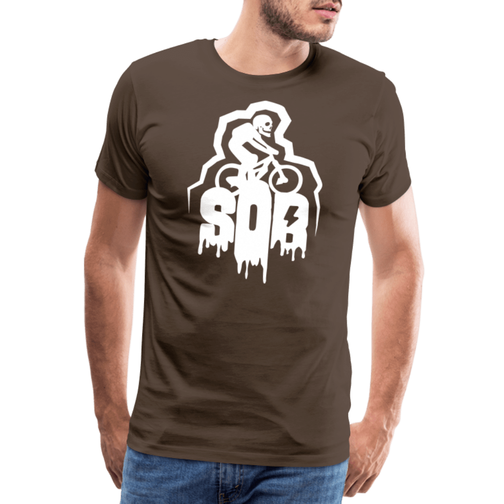 SPOD Männer Premium T-Shirt | Spreadshirt 812 Edelbraun / S SoB Horror - SONS OF BATTERY - Männer Premium T-Shirt E-Bike-Community