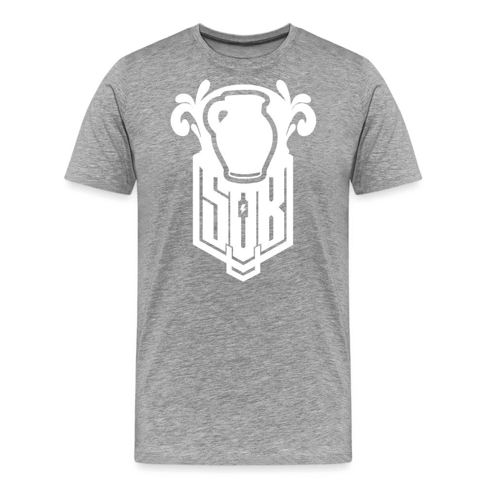 SPOD Männer Premium T-Shirt | Spreadshirt 812 Grau meliert / S Bembel - SoB Männer Premium T-Shirt E-Bike-Community