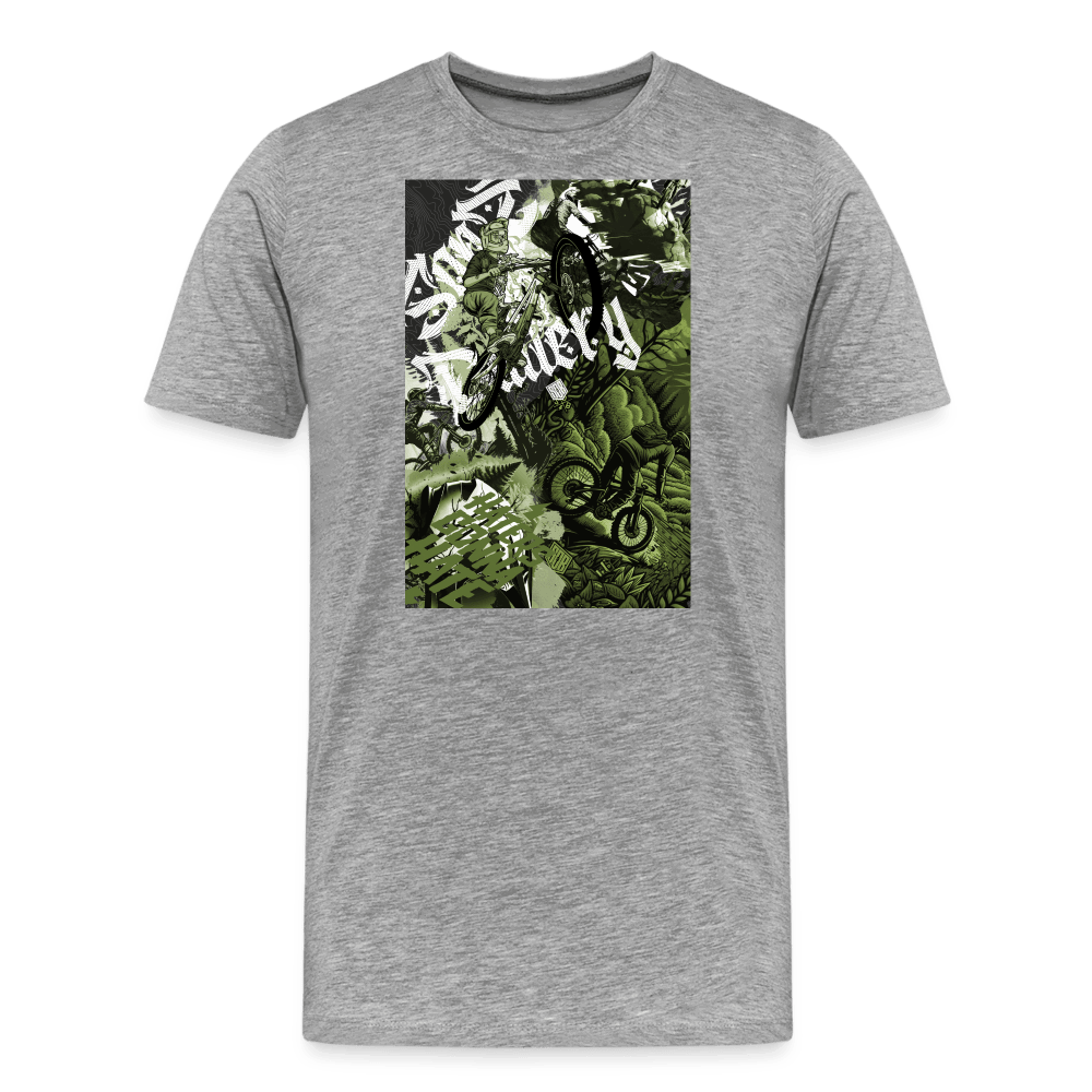 SPOD Männer Premium T-Shirt | Spreadshirt 812 Grau meliert / S Collage - Männer Premium T-Shirt E-Bike-Community