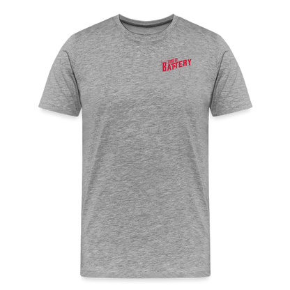 SPOD Männer Premium T-Shirt | Spreadshirt 812 Grau meliert / S Oldschool - Männer Premium T-Shirt E-Bike-Community