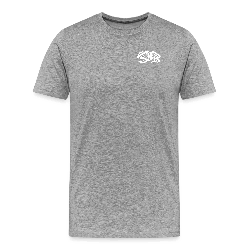 SPOD Männer Premium T-Shirt | Spreadshirt 812 Grau meliert / S Shred or Alive - Brush Premium Shirt E-Bike-Community