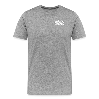 SPOD Männer Premium T-Shirt | Spreadshirt 812 Grau meliert / S Shred or Alive - Brush Premium Shirt E-Bike-Community