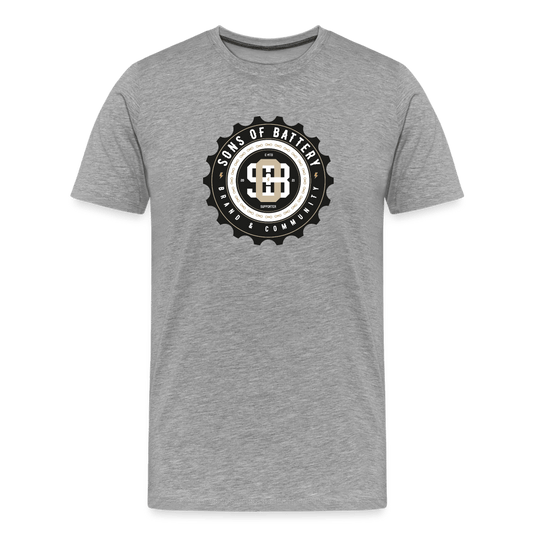 SPOD Männer Premium T-Shirt | Spreadshirt 812 Grau meliert / S Sons of Battery EMTB SUPPORT 21 - Men’s Premium T-Shirt E-Bike-Community