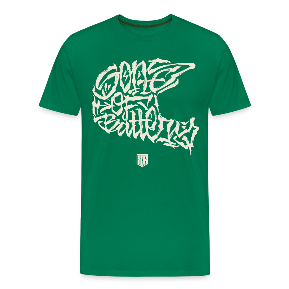 SPOD Männer Premium T-Shirt | Spreadshirt 812 Kelly Green / S Sons Spezial Edition TPOM Helm, Front- Männer Premium T-Shirt E-Bike-Community