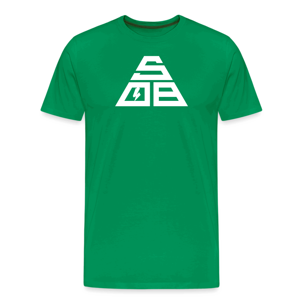 SPOD Männer Premium T-Shirt | Spreadshirt 812 Kelly Green / S Triangle - Männer Premium T-Shirt E-Bike-Community