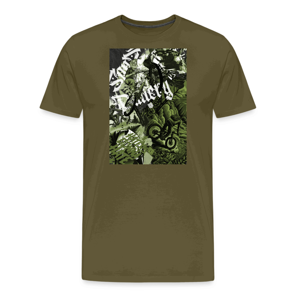 SPOD Männer Premium T-Shirt | Spreadshirt 812 Khaki / S Collage - Männer Premium T-Shirt E-Bike-Community