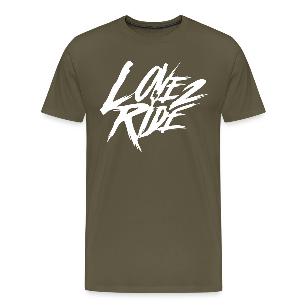 SPOD Männer Premium T-Shirt | Spreadshirt 812 Khaki / S Love 2 Ride - Männer Premium T-Shirt E-Bike-Community