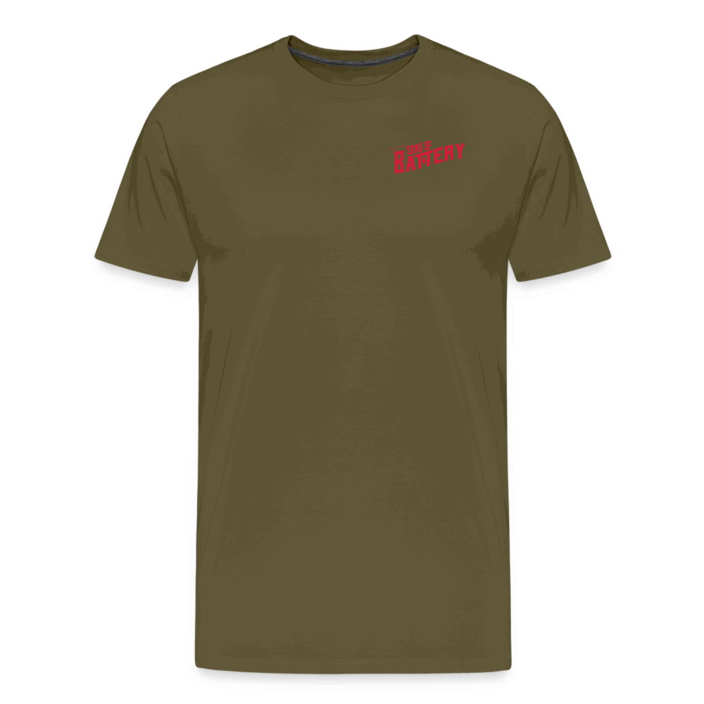 SPOD Männer Premium T-Shirt | Spreadshirt 812 Khaki / S Oldschool - Männer Premium T-Shirt E-Bike-Community