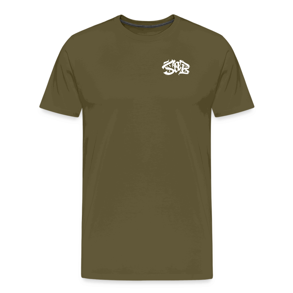 SPOD Männer Premium T-Shirt | Spreadshirt 812 Khaki / S Shred or Alive - Brush Premium Shirt E-Bike-Community