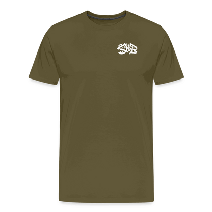 SPOD Männer Premium T-Shirt | Spreadshirt 812 Khaki / S Shred or Alive - Brush Premium Shirt E-Bike-Community