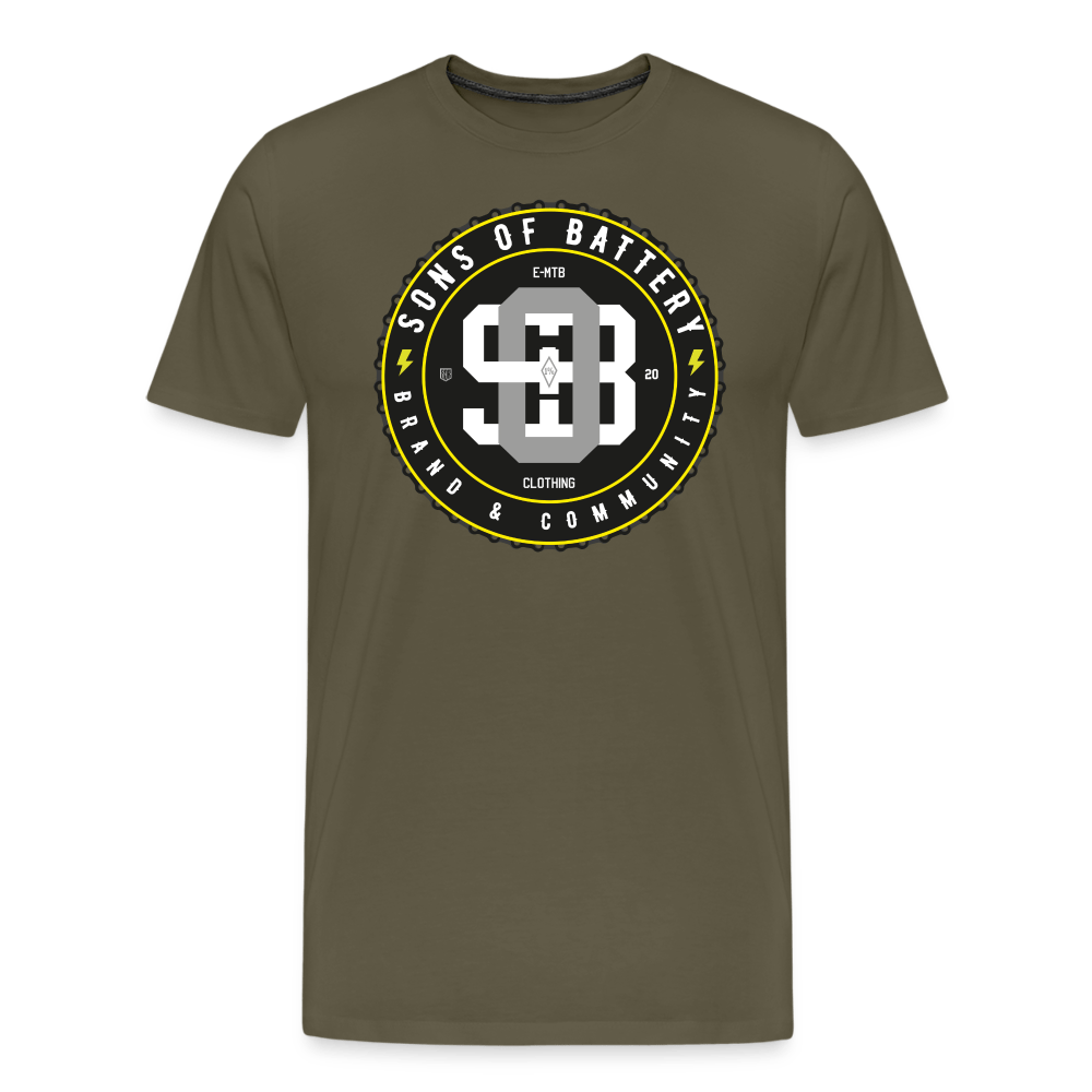 SPOD Männer Premium T-Shirt | Spreadshirt 812 Khaki / S SoB Clothing Comp Männer Premium T-Shirt E-Bike-Community