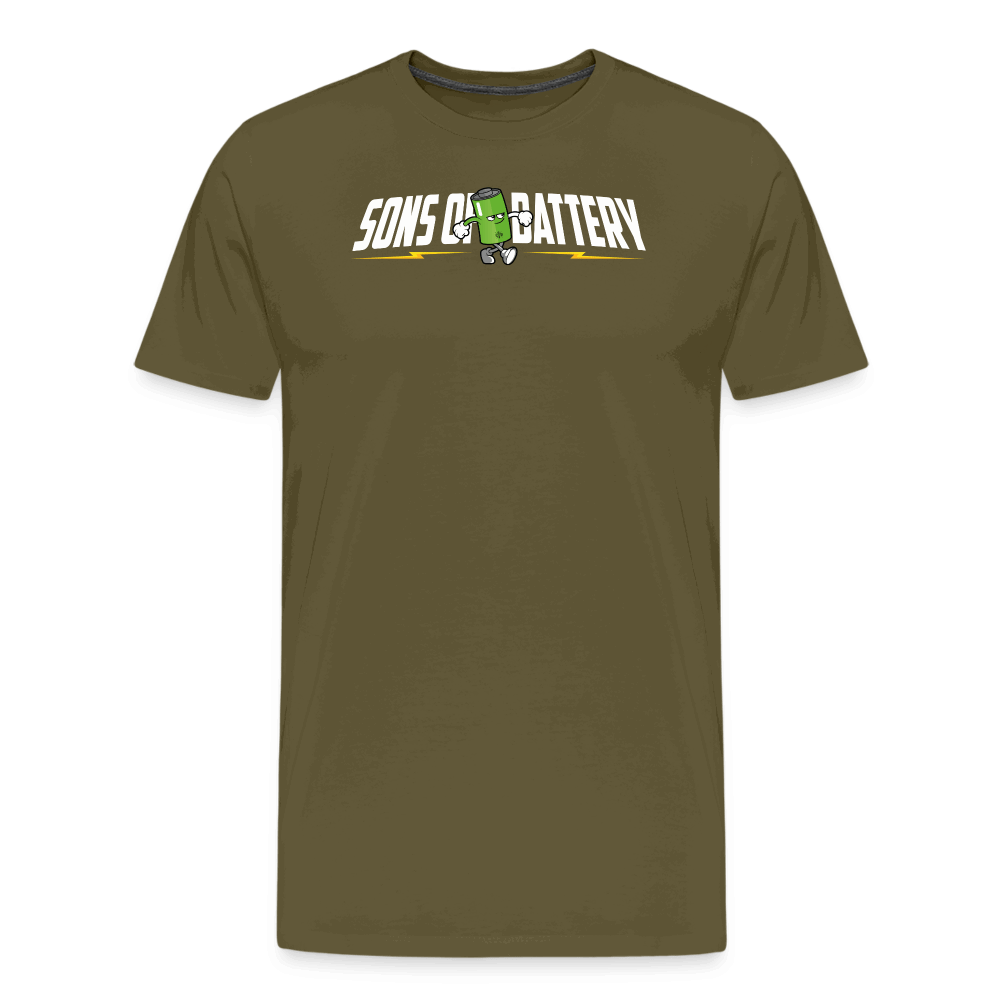 SPOD Männer Premium T-Shirt | Spreadshirt 812 Khaki / S Sons of Battery B-Boy Männer Premium T-Shirt E-Bike-Community