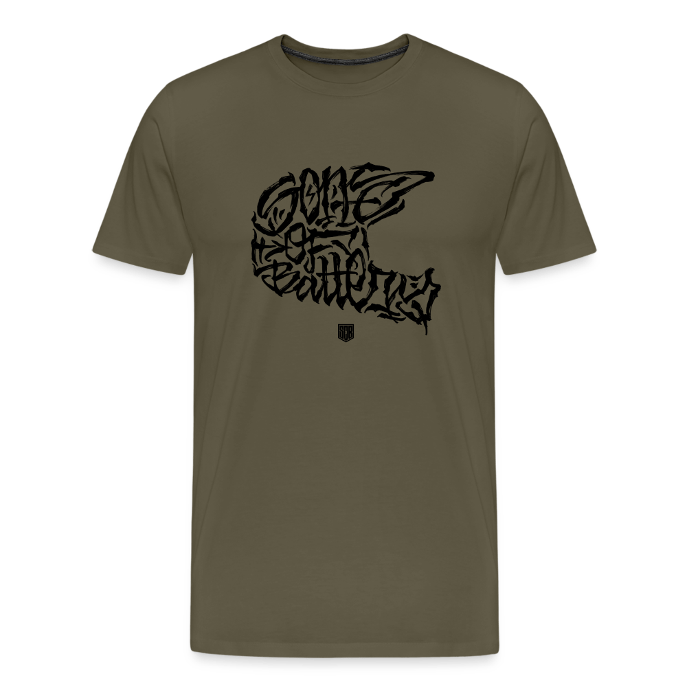 SPOD Männer Premium T-Shirt | Spreadshirt 812 Khaki / S Sons Spezial Edition TPOM Helm, Front - Black -  Männer Premium T-Shirt E-Bike-Community