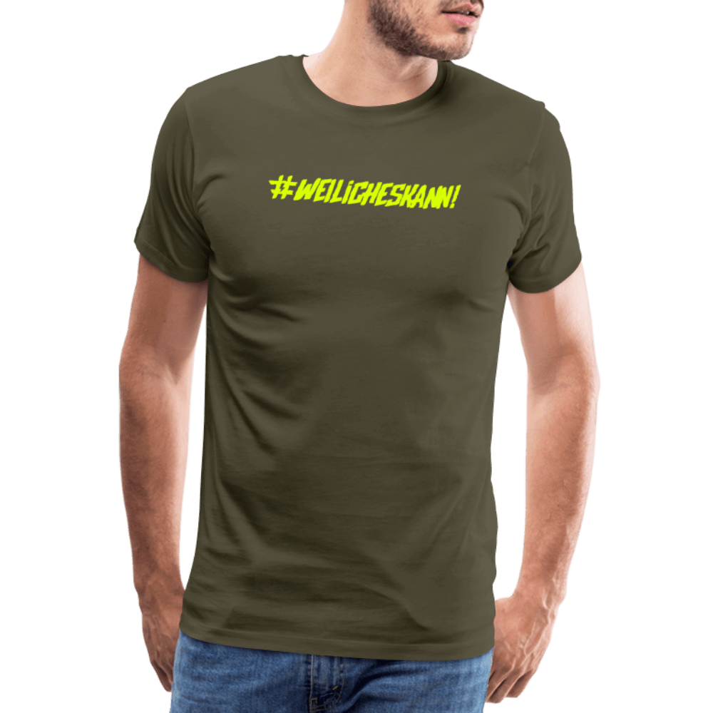 SPOD Männer Premium T-Shirt | Spreadshirt 812 Khaki / S WEILICHESKANN - SONS OF BATTERY - Männer Premium T-Shirt E-Bike-Community