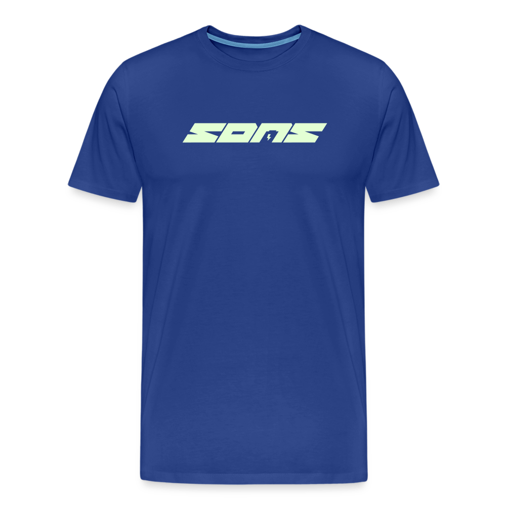 SPOD Männer Premium T-Shirt | Spreadshirt 812 Königsblau / S SONS - Glow in the Dark - Männer Premium T-Shirt E-Bike-Community