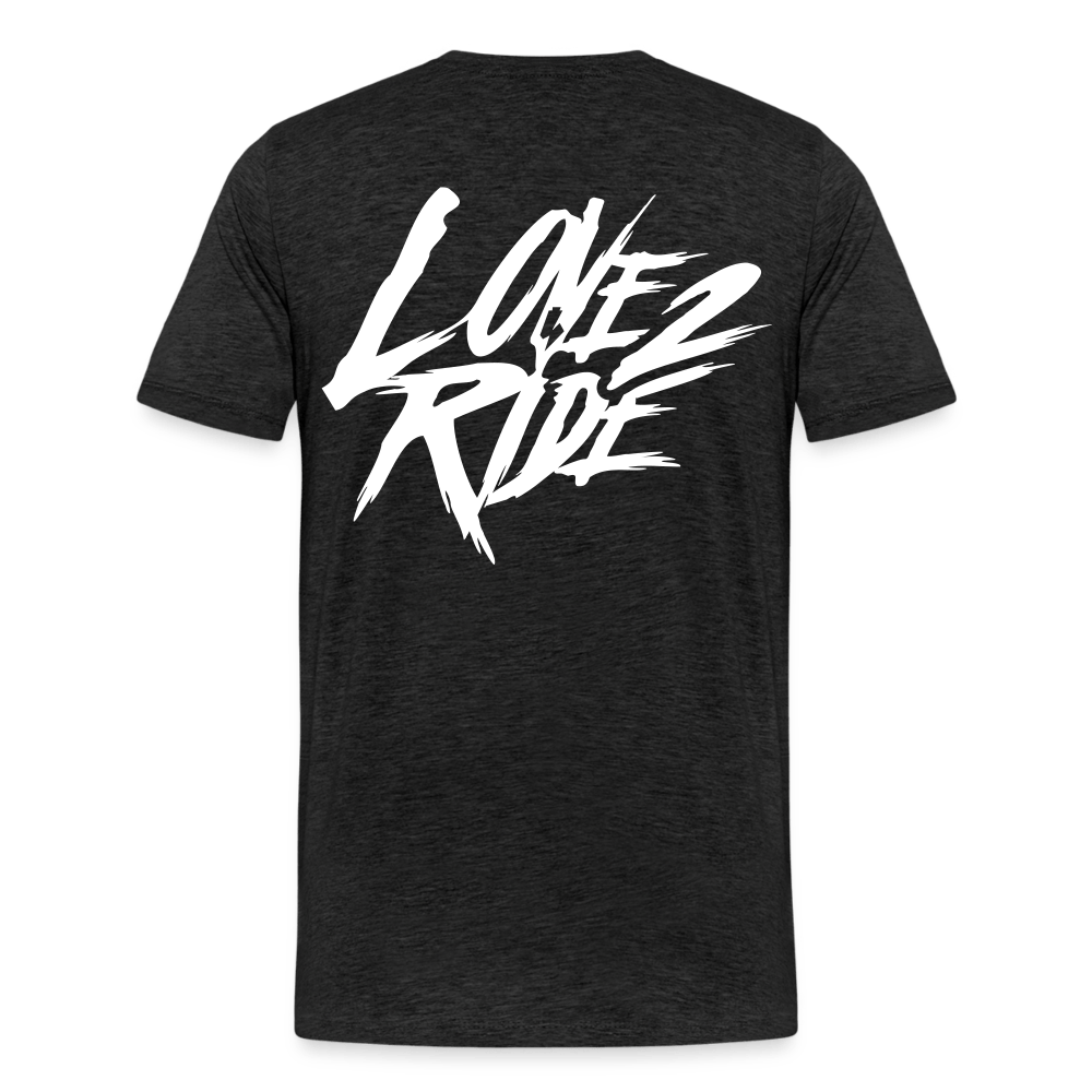 SPOD Männer Premium T-Shirt | Spreadshirt 812 LOVE 2 RIDE - Front / Backprint -Männer Premium T-Shirt E-Bike-Community